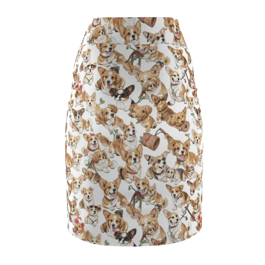 Corgi Country Club on Pencil Skirt — Back