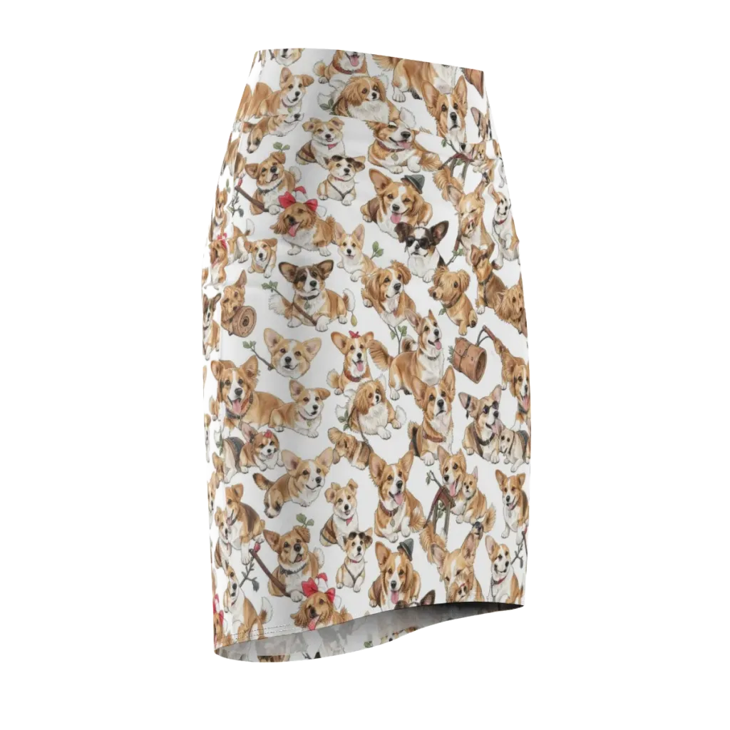 Corgi Country Club on Pencil Skirt — Front Side