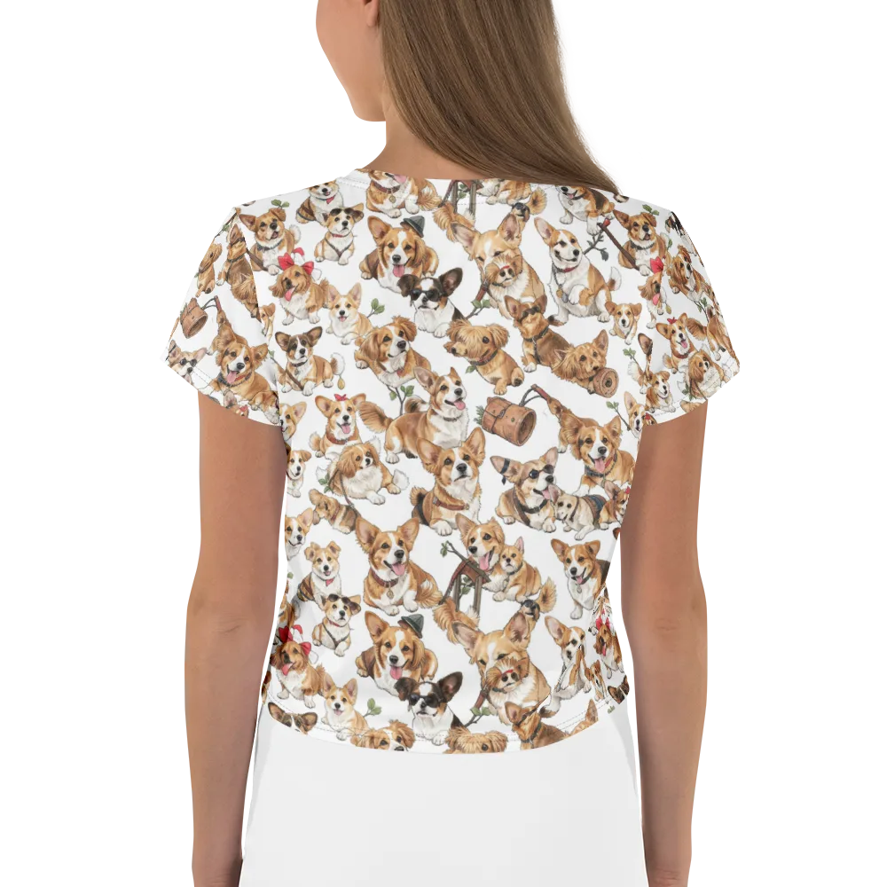 Corgi Country Club on Crop Tee — Back