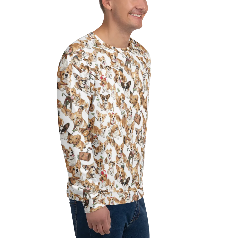 Corgi Country Club on Sweatshirt — Right Front