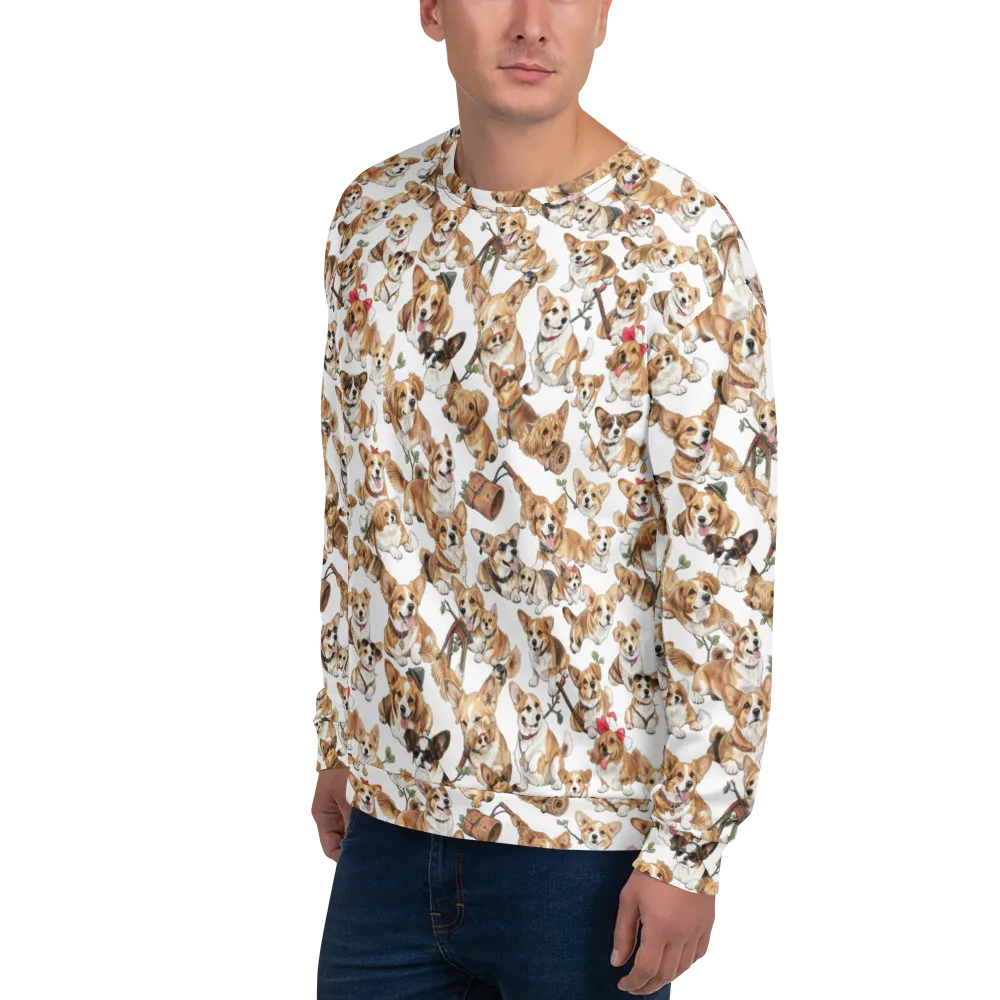 Corgi Country Club on Sweatshirt — Left Front