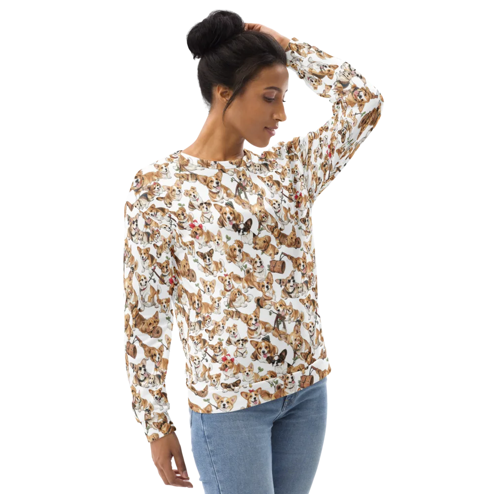 Corgi Country Club on Sweatshirt — Right Front