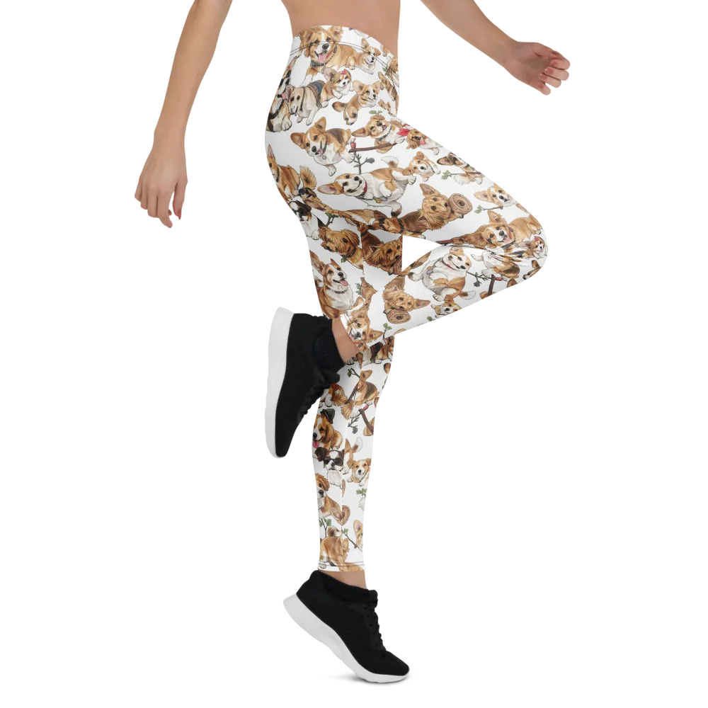 Corgi Country Club on Leggings — Right
