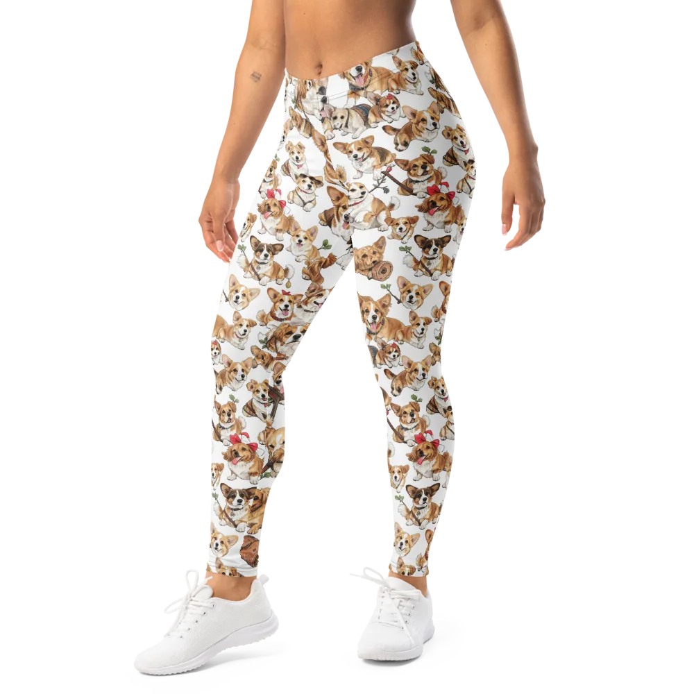 Corgi Country Club on Leggings — Left Front