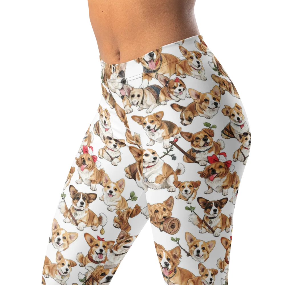 Corgi Country Club on Leggings — Left Front