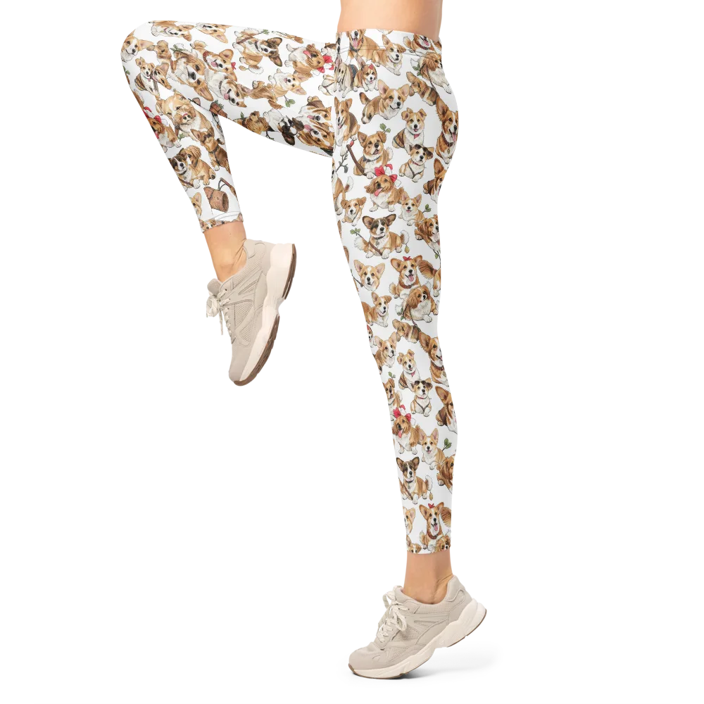 Corgi Country Club on Leggings — Left