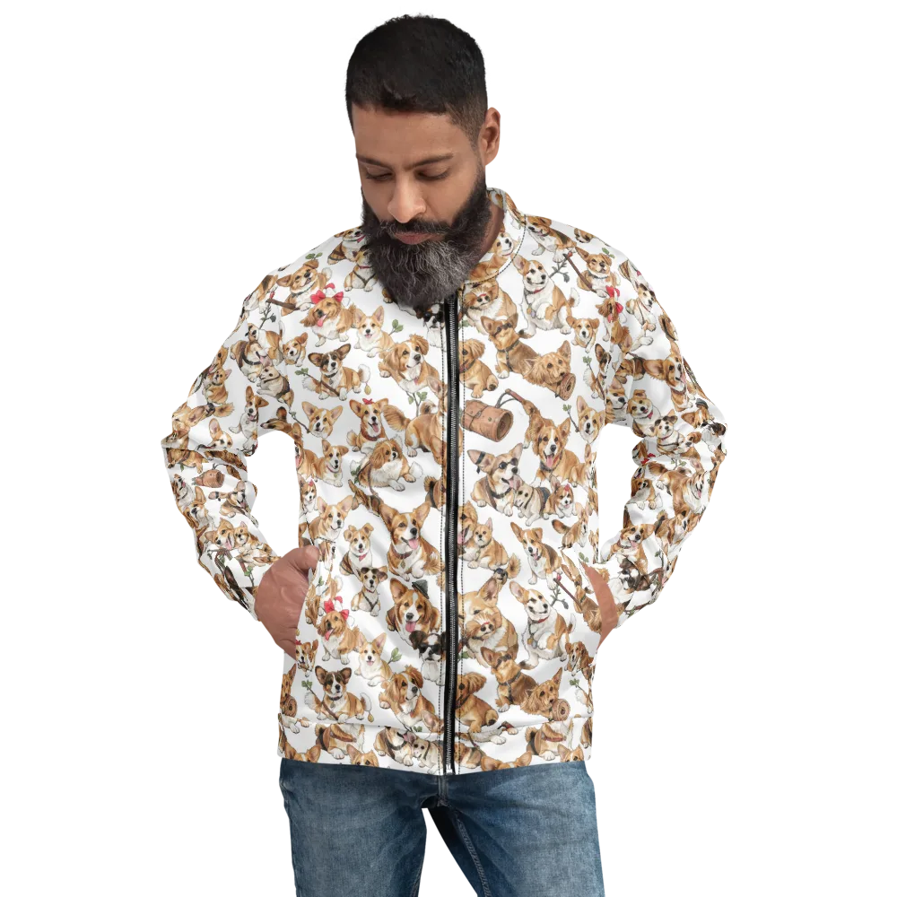 Corgi Country Club on Bomber Jacket — Front