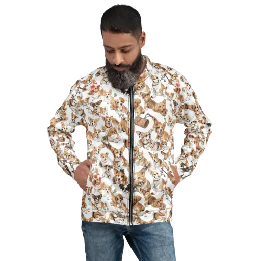 Corgi Country Club on a Bomber Jacket