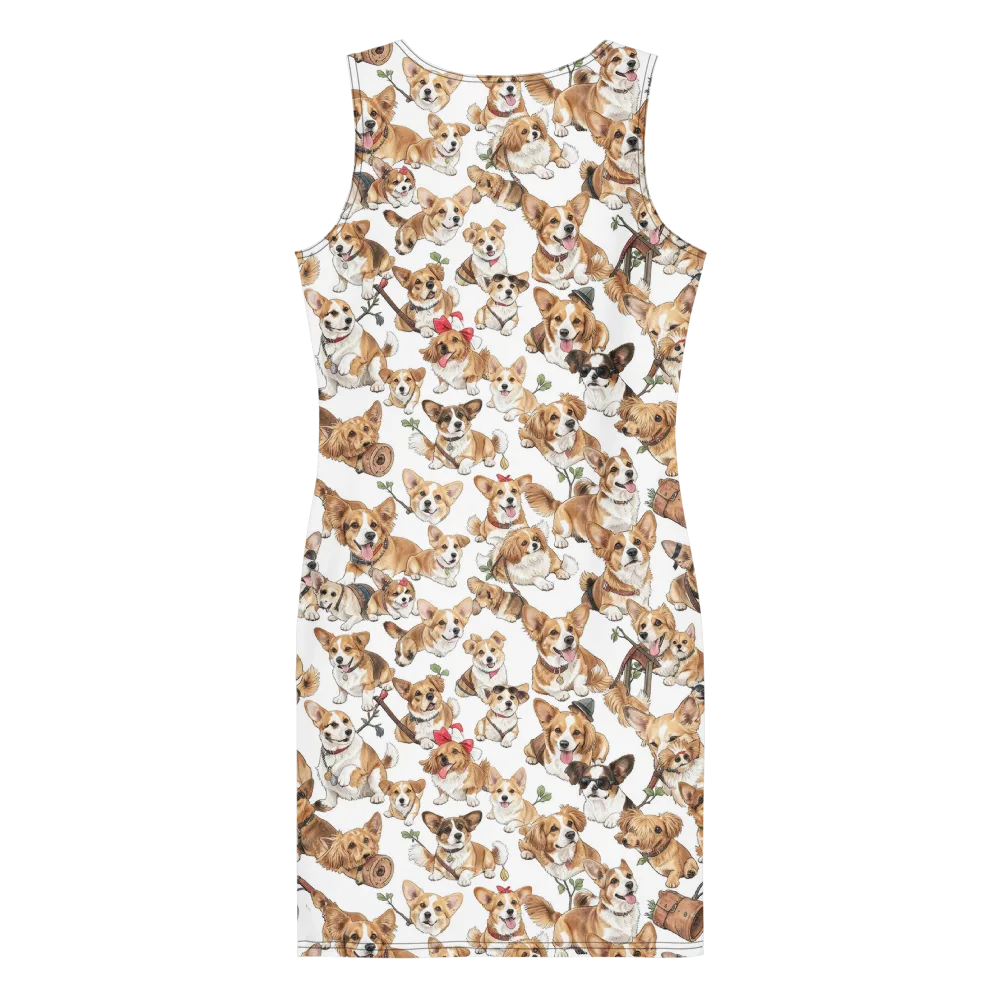 Corgi Country Club on Bodycon Dress — Back