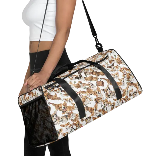 Corgi Country Club on a Duffle Bag