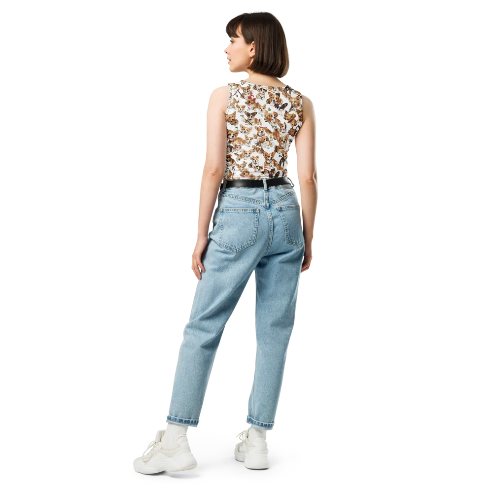 Corgi Country Club on Crop Top — Back
