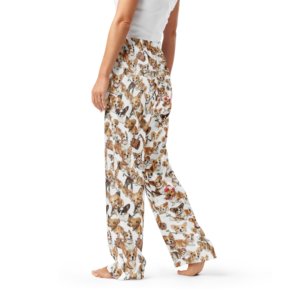 Corgi Country Club on Women's Pajama Pants — Left