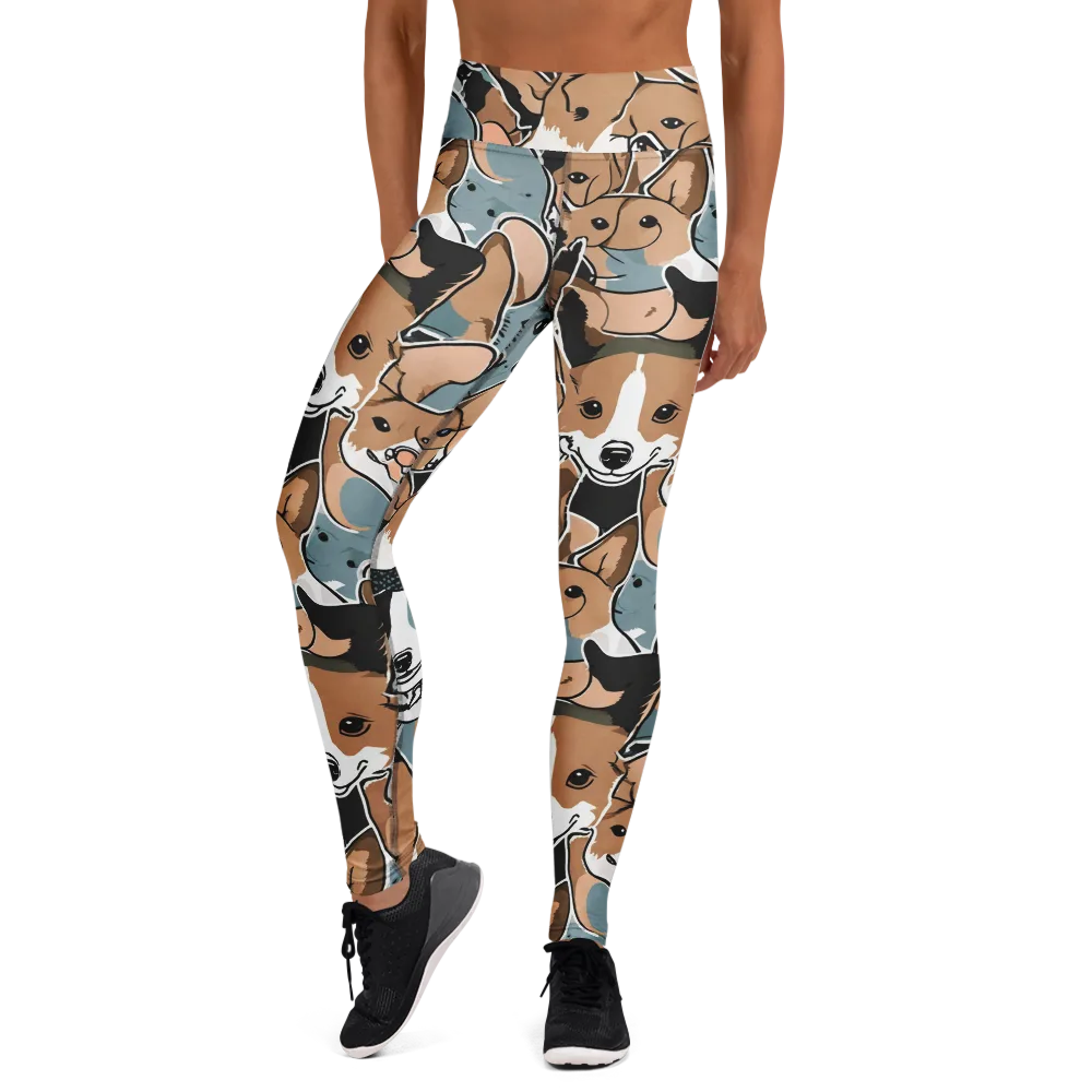 Canine Cabana on Yoga Leggings — Front