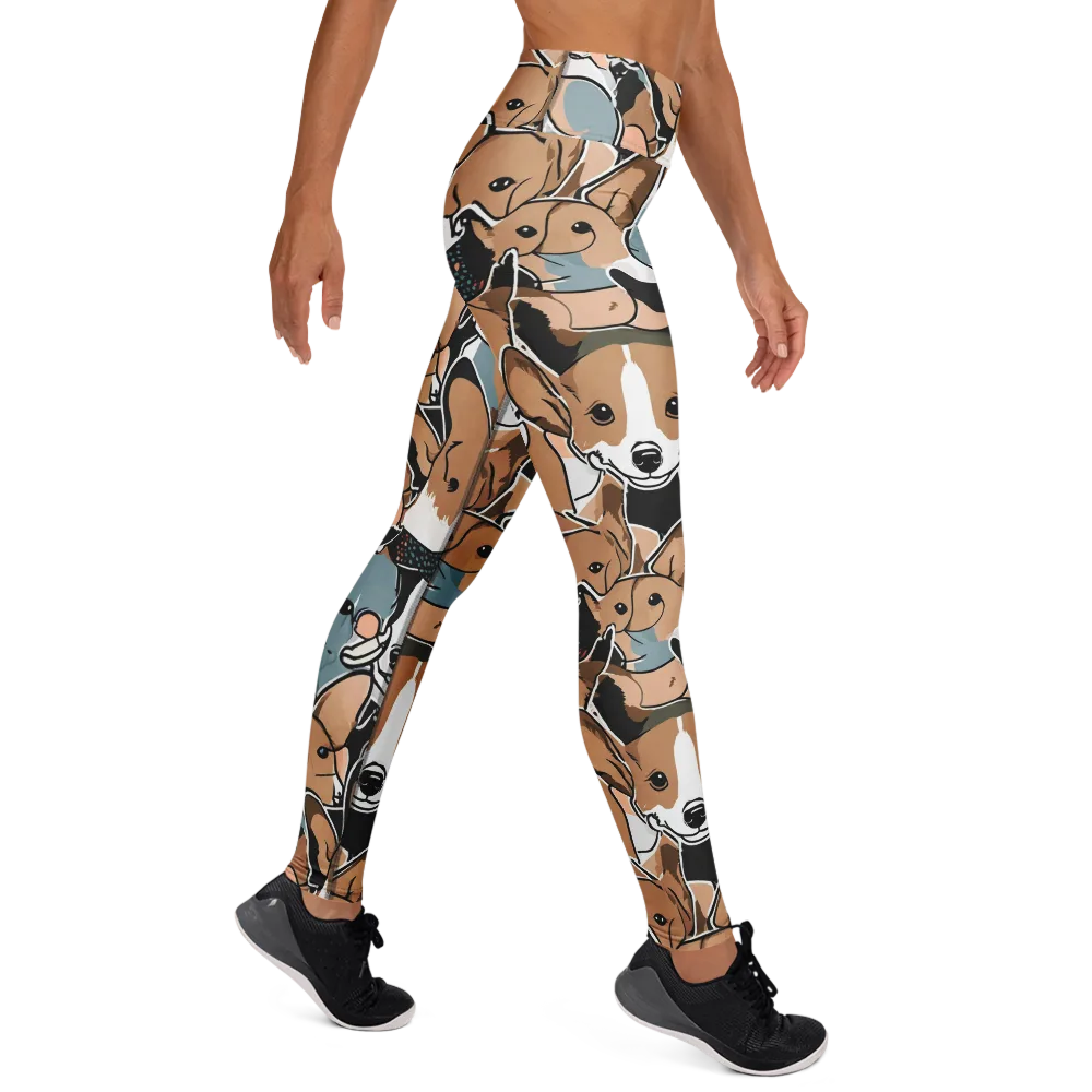 Canine Cabana on Yoga Leggings — Right