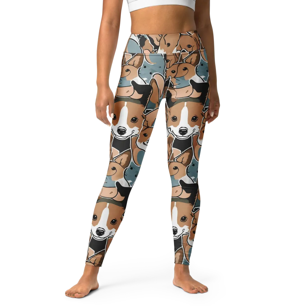 Canine Cabana on Yoga Leggings — Front