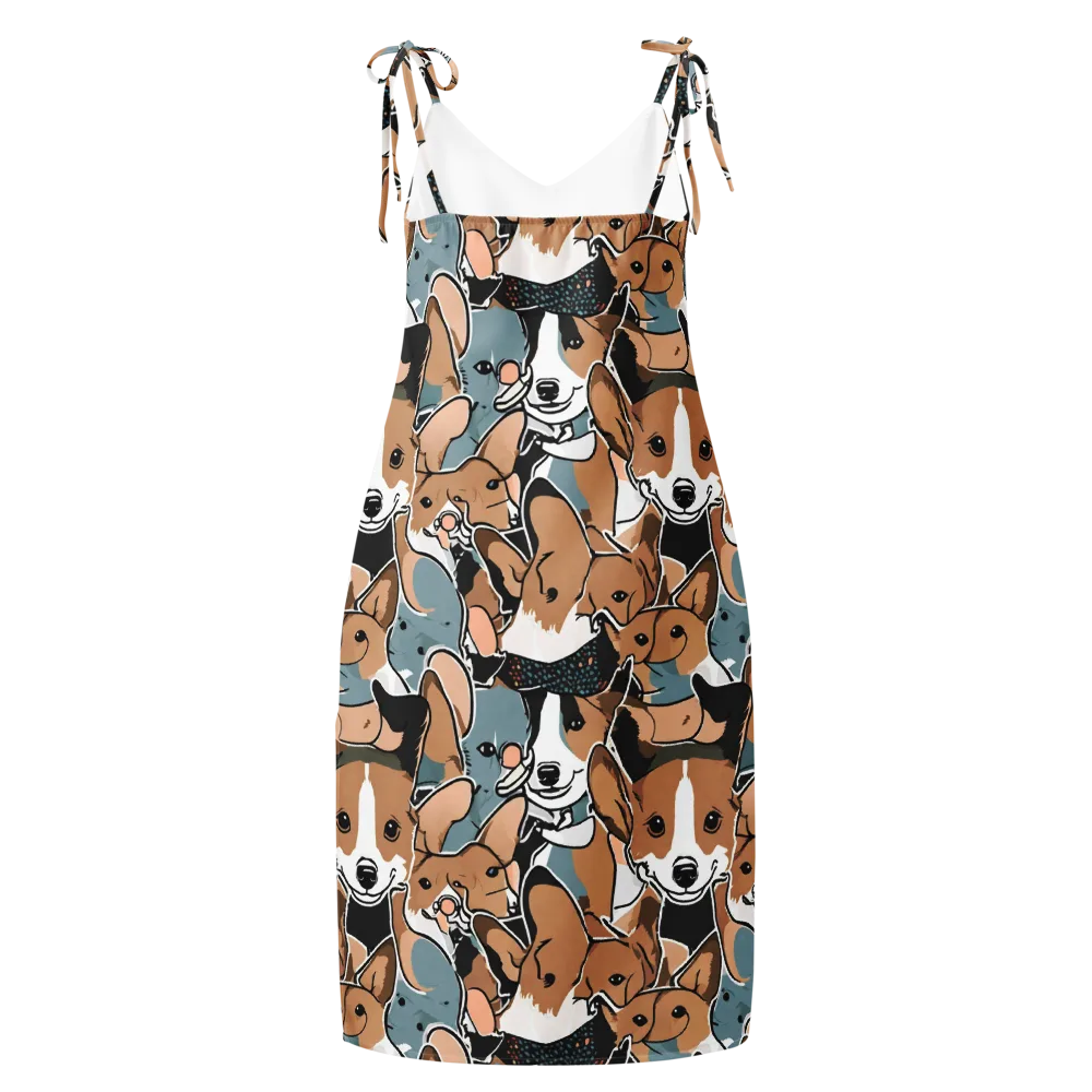 Canine Cabana on Slip Dress — Back