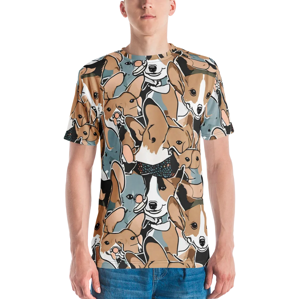 Canine Cabana on Men's Crew Neck T-Shirt — Front