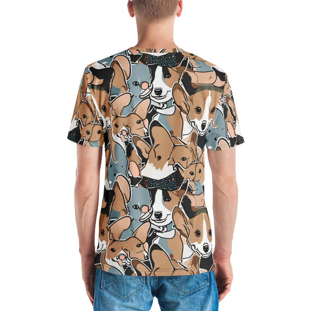 Canine Cabana on Men's Crew Neck T-Shirt — Back