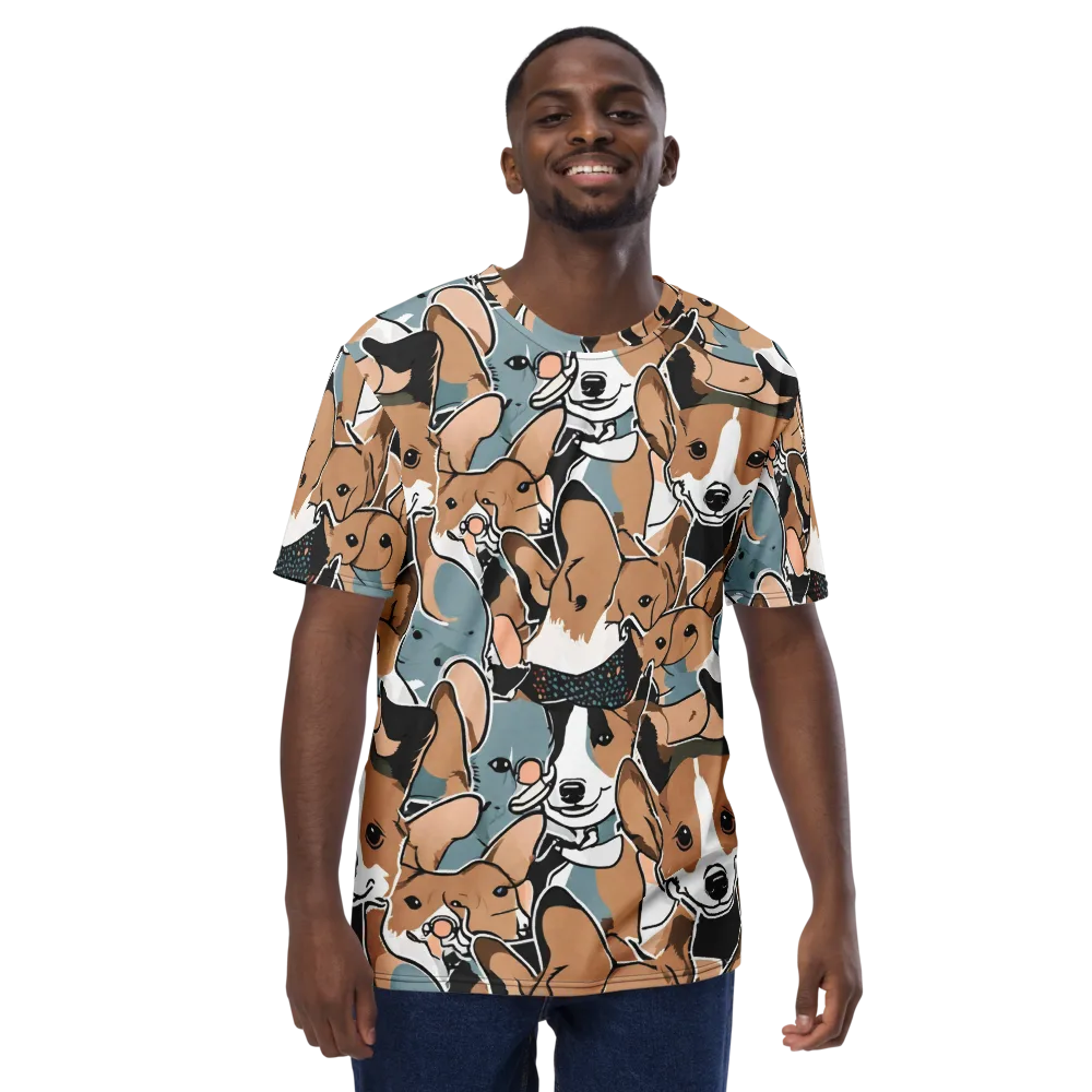 Canine Cabana on Men's Crew Neck T-Shirt — Front