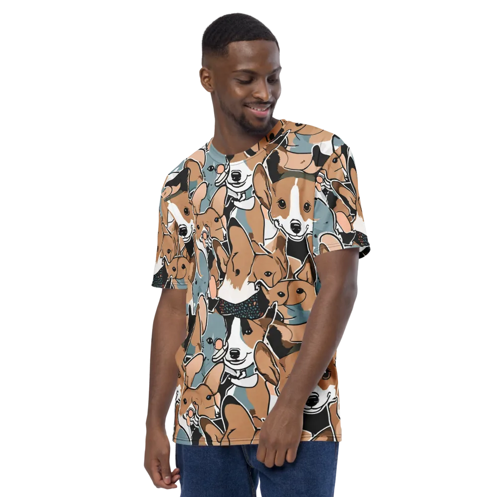 Canine Cabana on Men's Crew Neck T-Shirt — Left