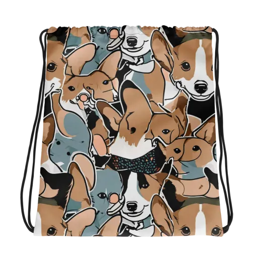 Canine Cabana on a Drawstring Bag