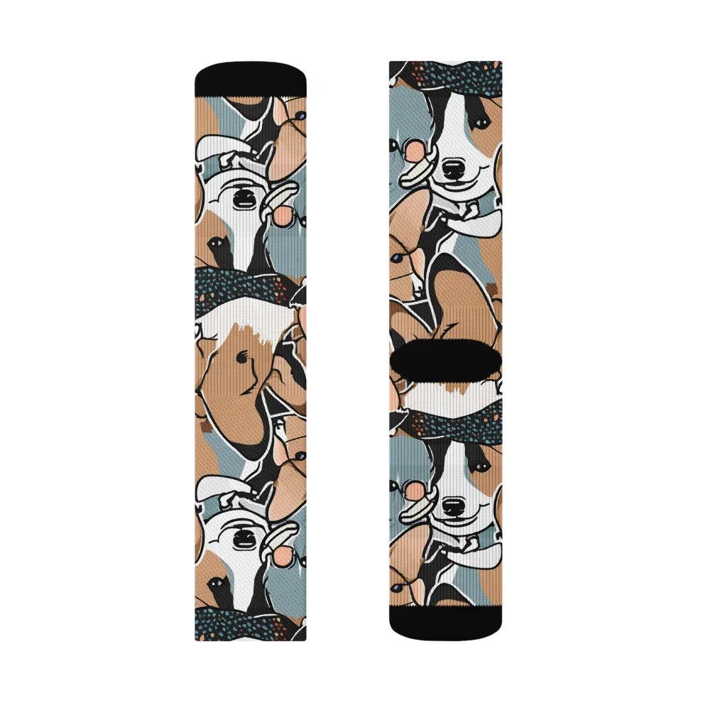 Canine Cabana on Socks — Right Sock