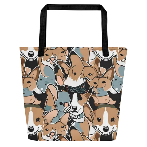 Canine Cabana on a Large Tote Bag W/ Pocket