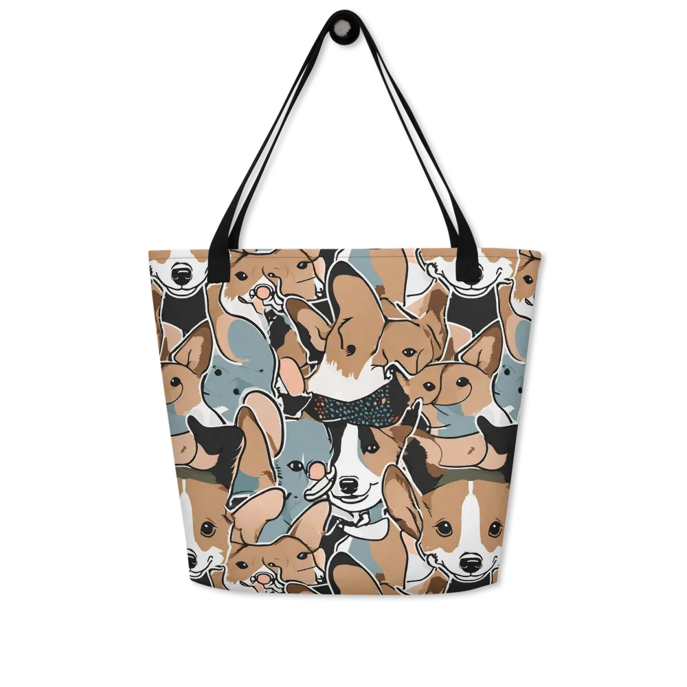 Canine Cabana on Large Tote Bag W/ Pocket — Front