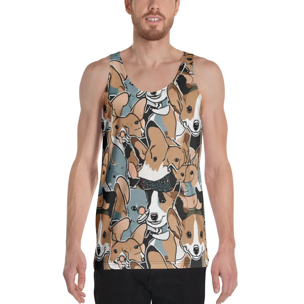 Canine Cabana on Men's Tank Top — Front