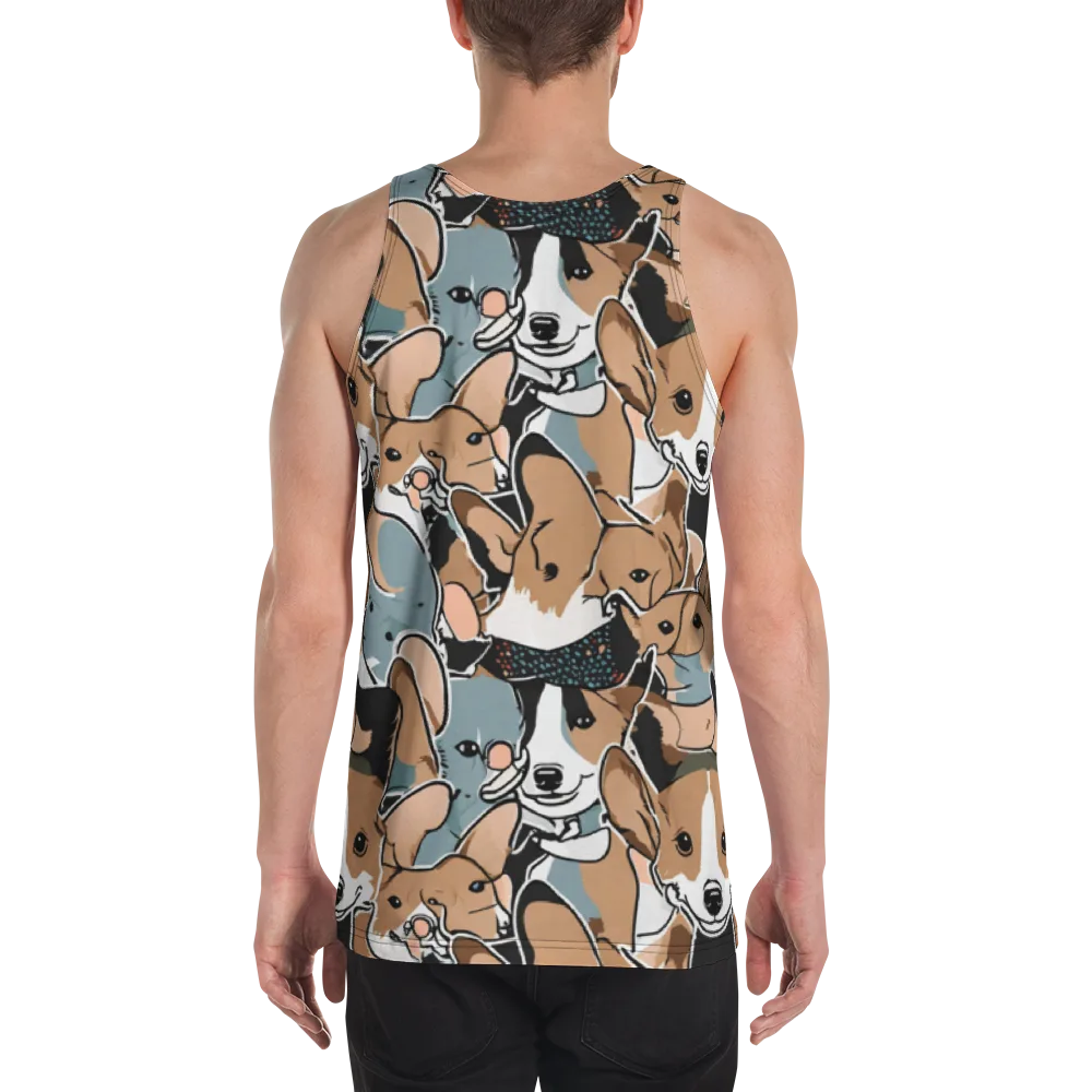 Canine Cabana on Men's Tank Top — Back