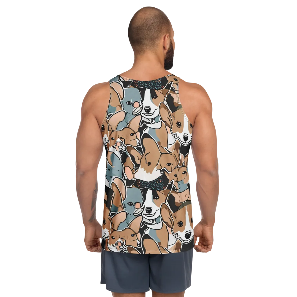 Canine Cabana on Men's Tank Top — Back