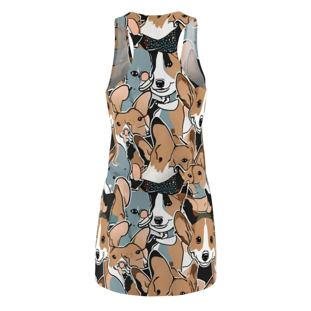 Canine Cabana on Racerback Dress — Back