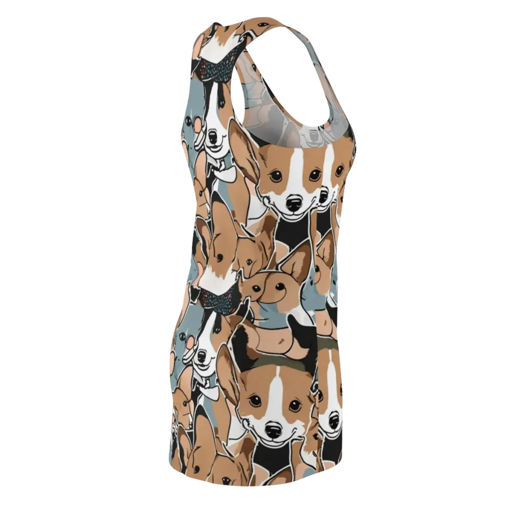 Canine Cabana on Racerback Dress — Back Side