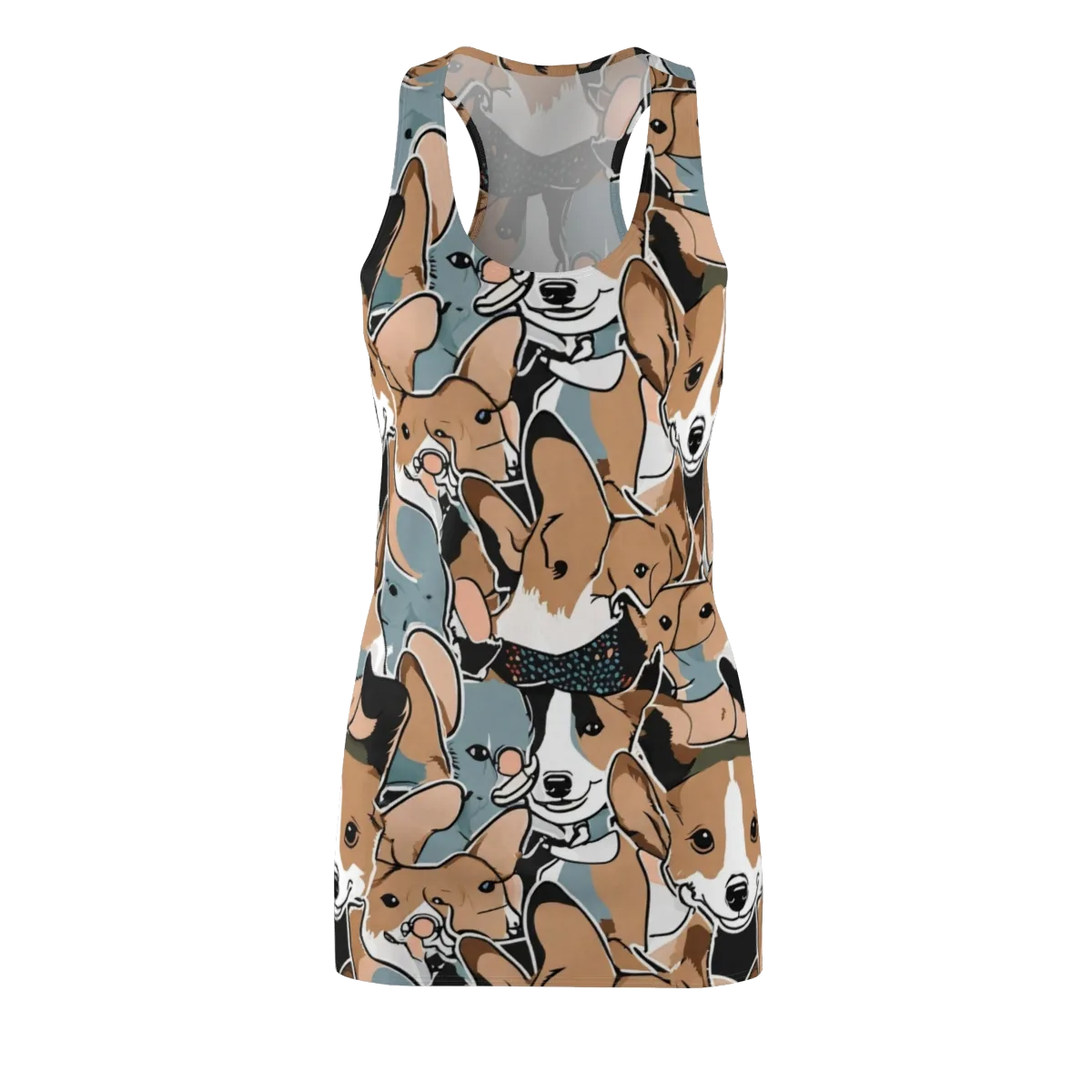 Canine Cabana on Racerback Dress — Front