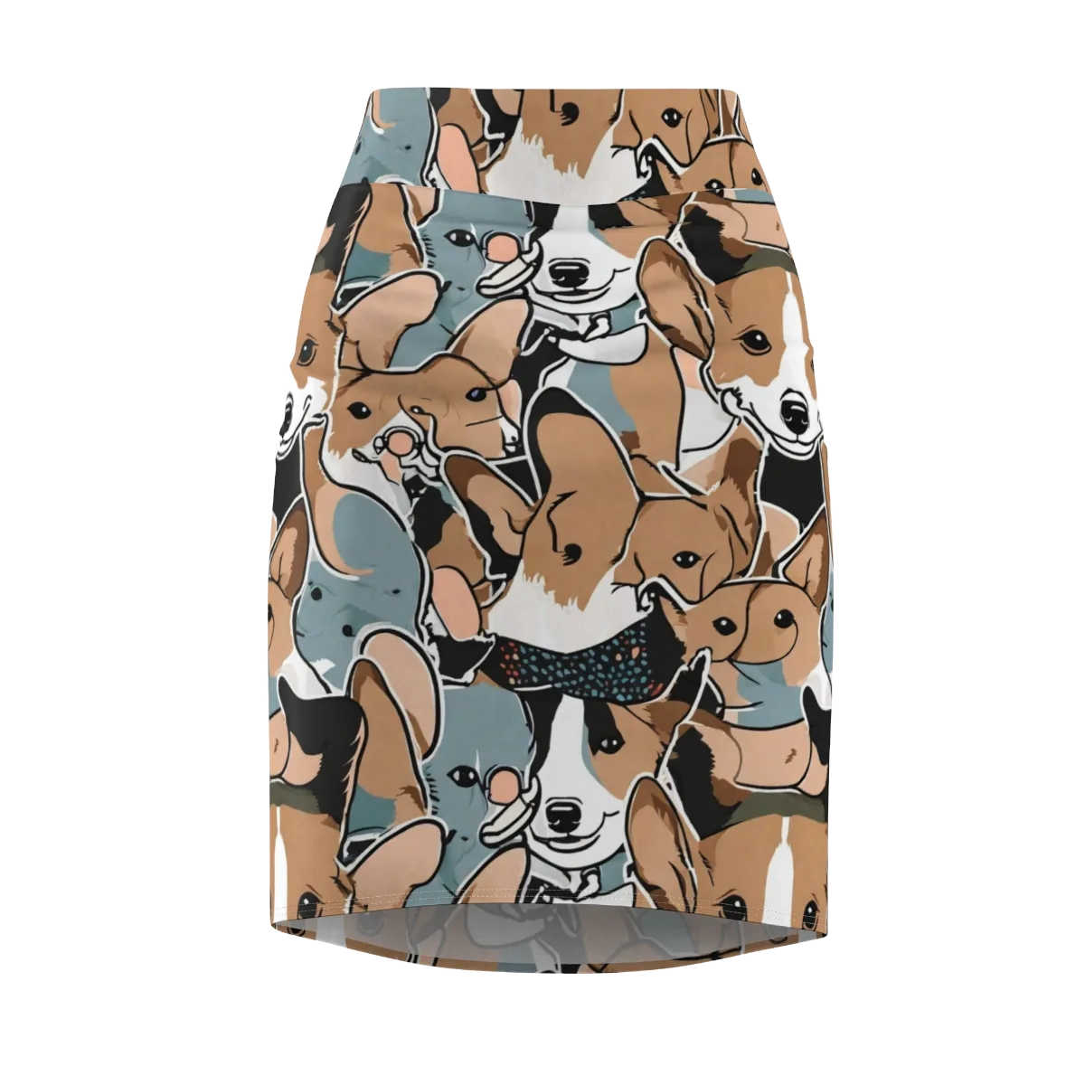 Canine Cabana on Pencil Skirt — Front
