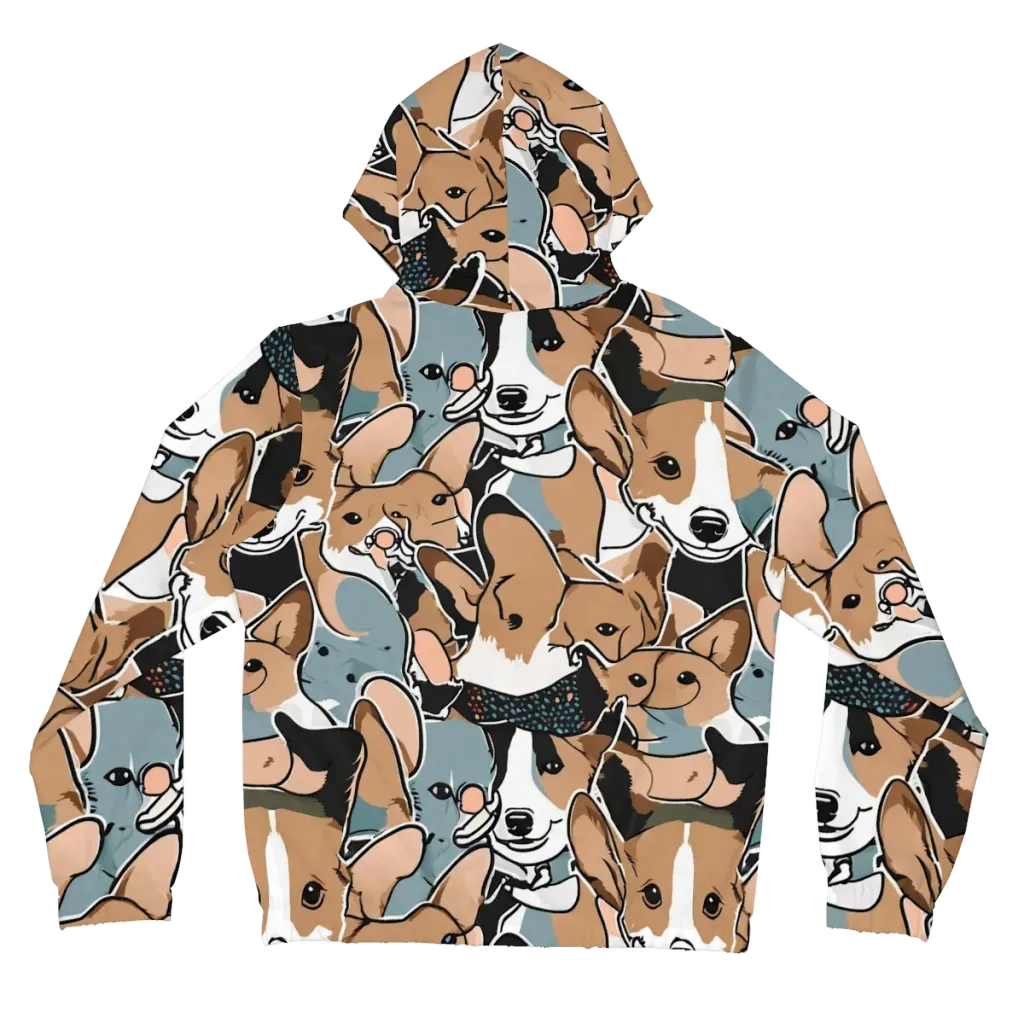 Canine Cabana on Women's Full-Zip Hoodie — Back