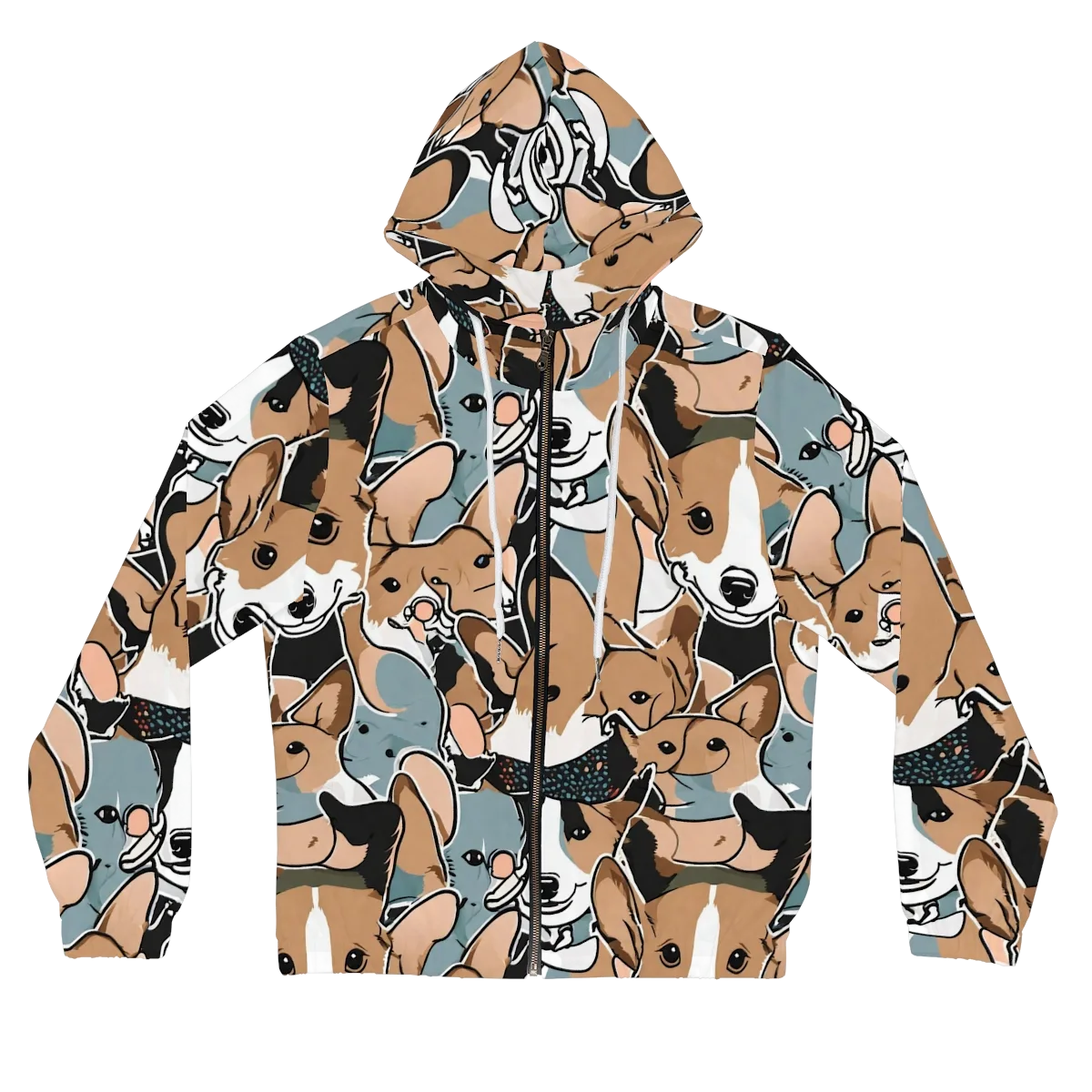 Canine Cabana on Women's Full-Zip Hoodie — Front