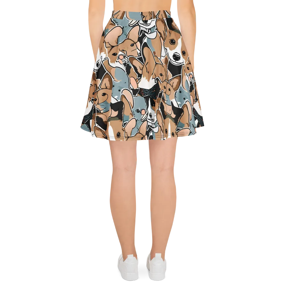 Canine Cabana on Skater Skirt — Back