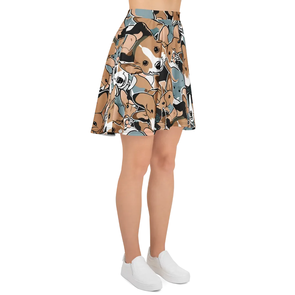 Canine Cabana on Skater Skirt — Right