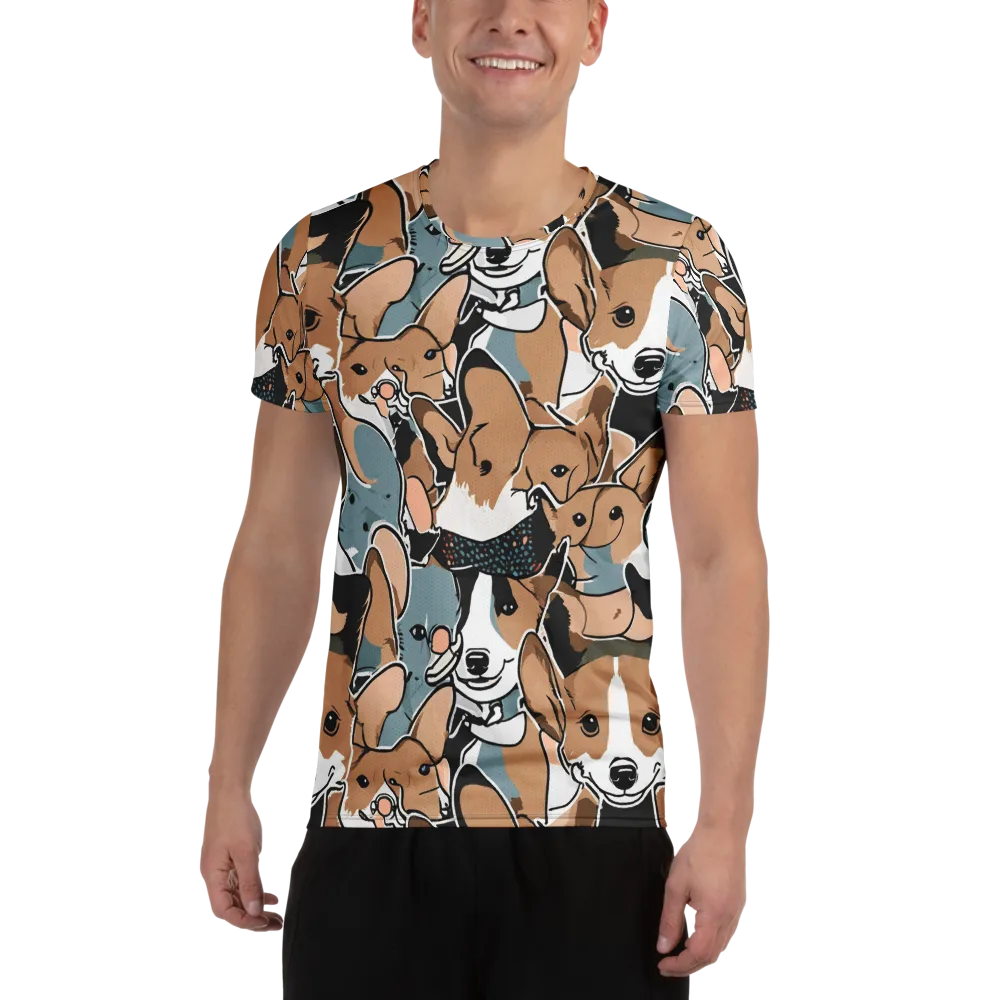 Canine Cabana on Men's Athletic T-Shirt — Front