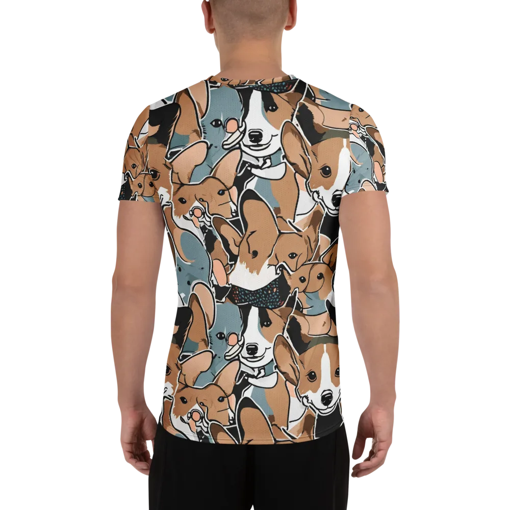 Canine Cabana on Men's Athletic T-Shirt — Back