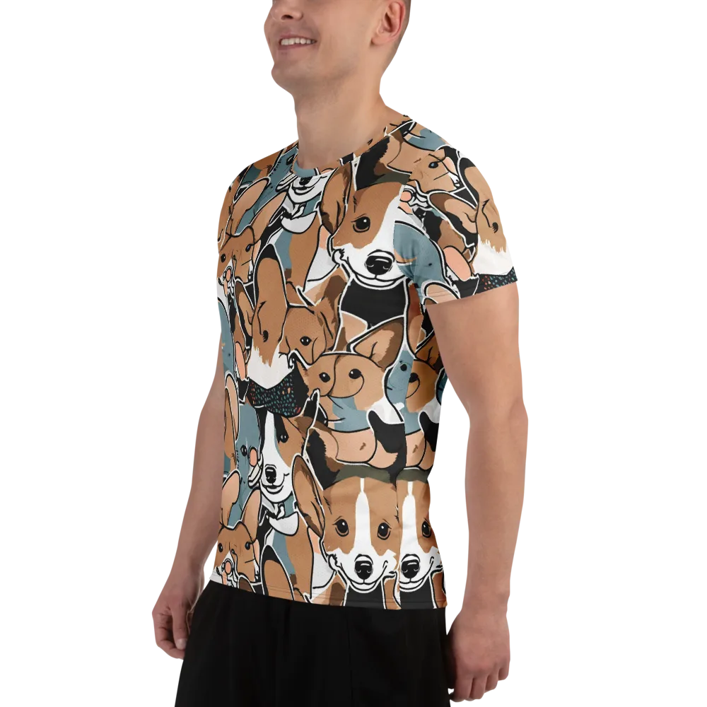 Canine Cabana on Men's Athletic T-Shirt — Left