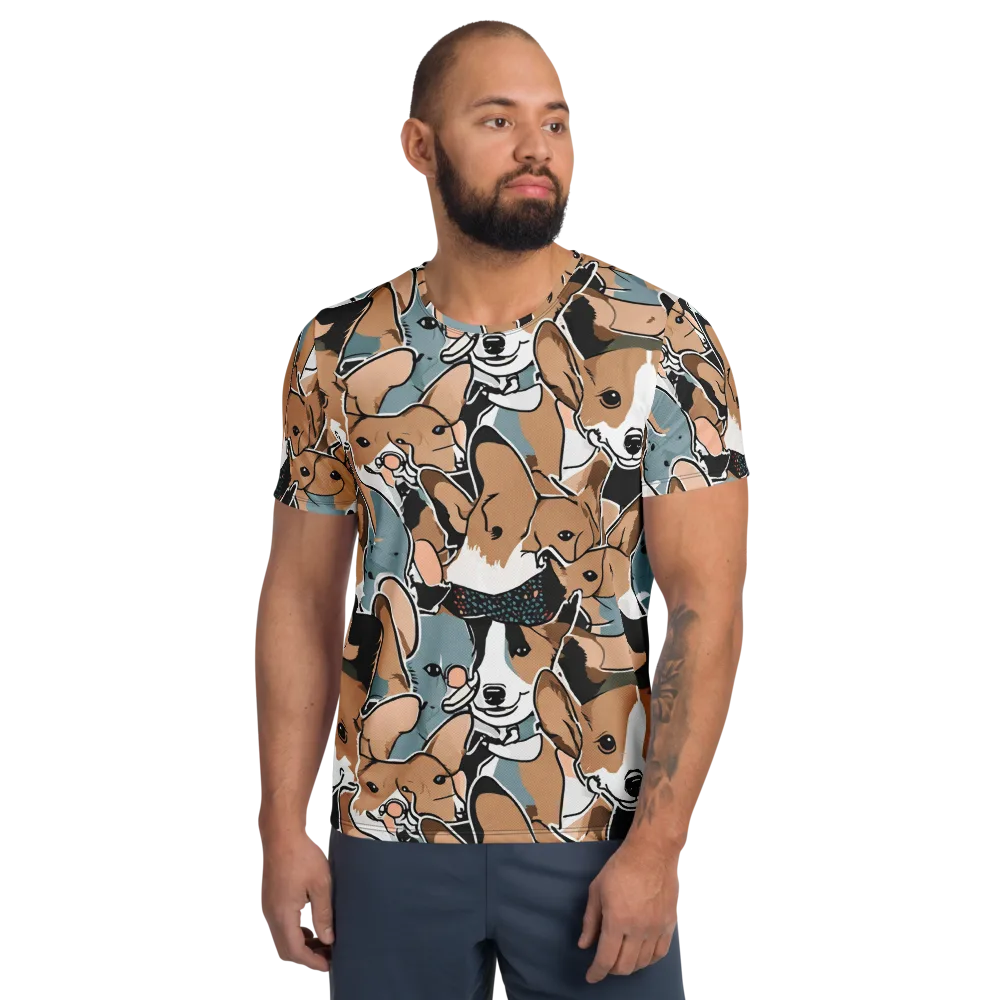 Canine Cabana on Men's Athletic T-Shirt — Front