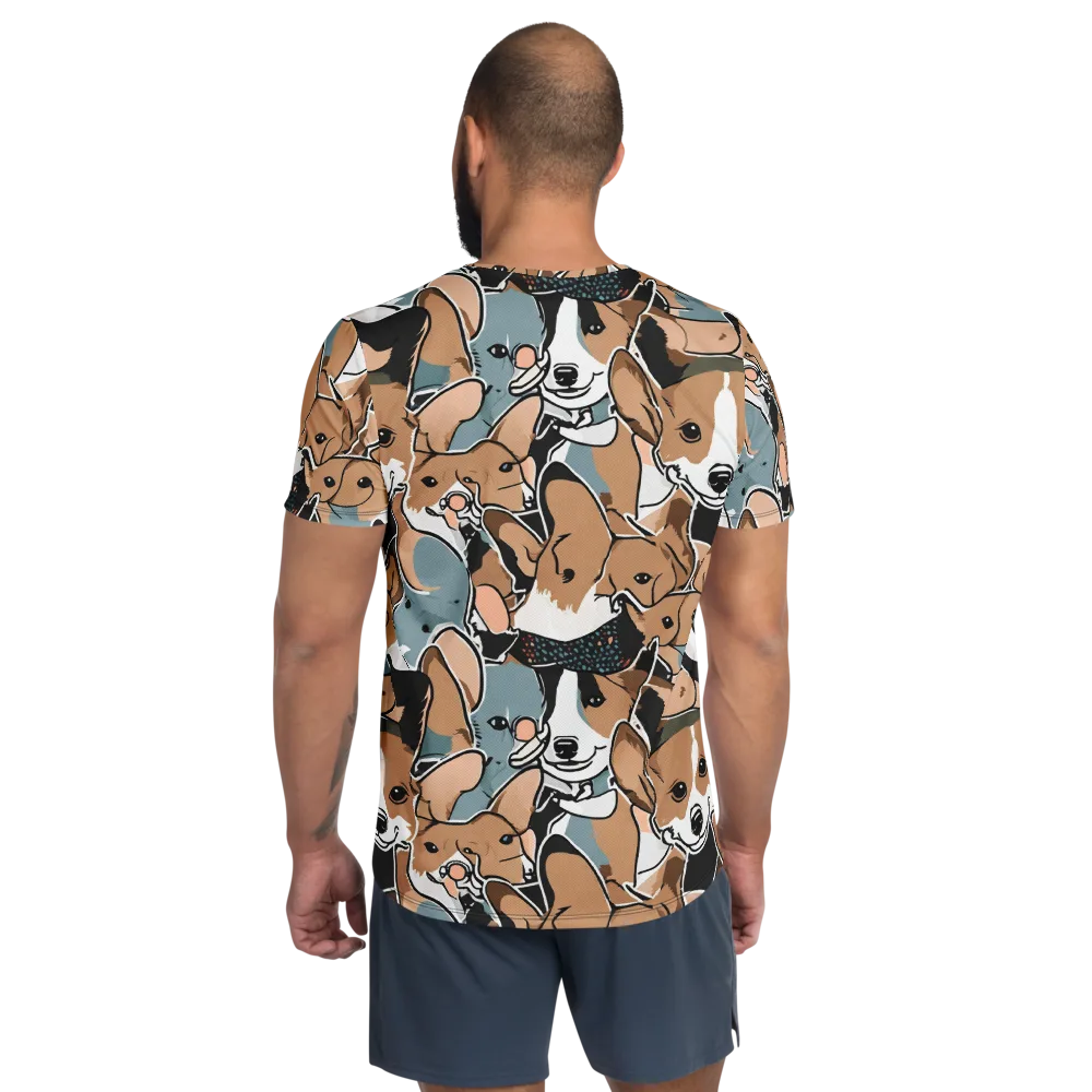 Canine Cabana on Men's Athletic T-Shirt — Back