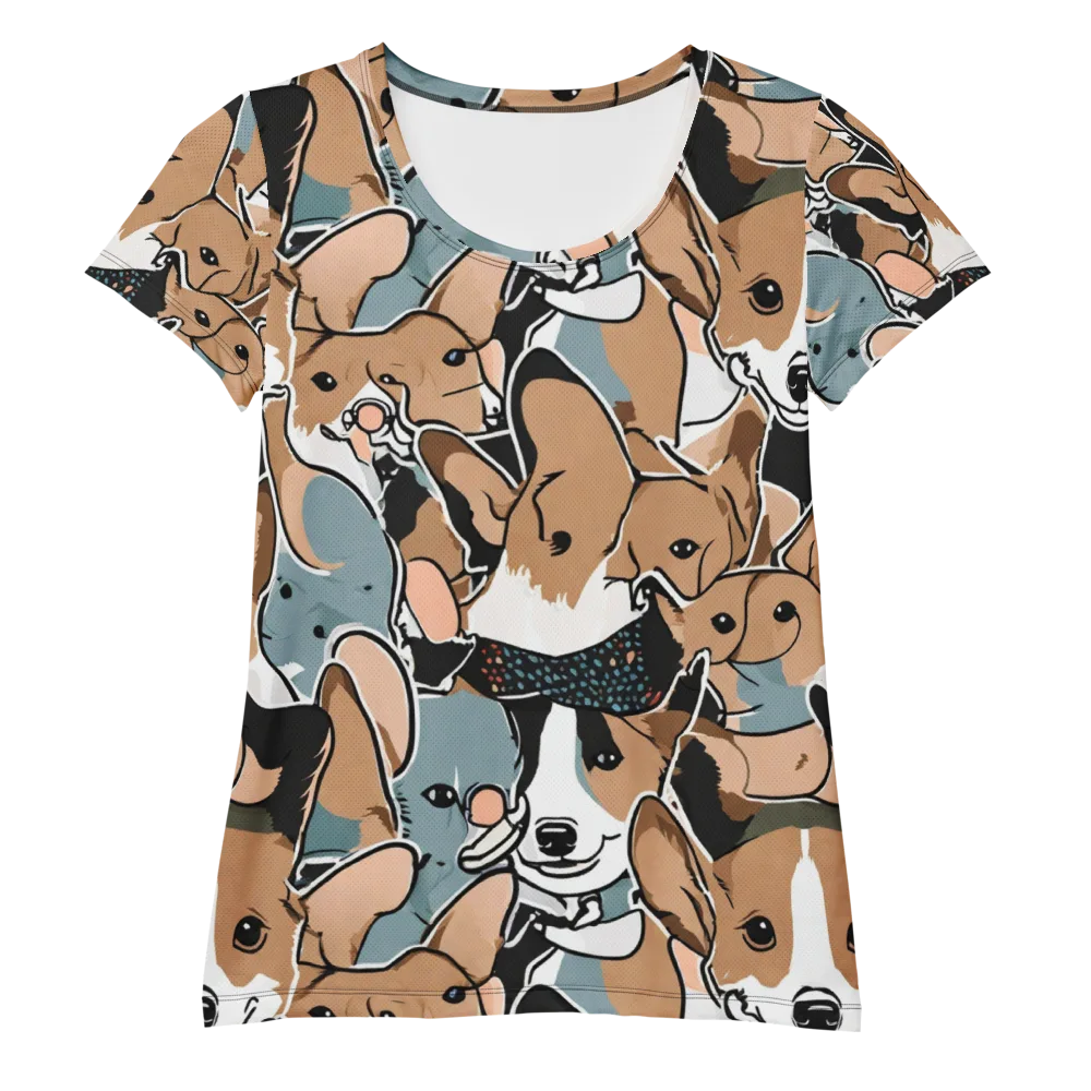 Canine Cabana on Women's Athletic T-Shirt — Front