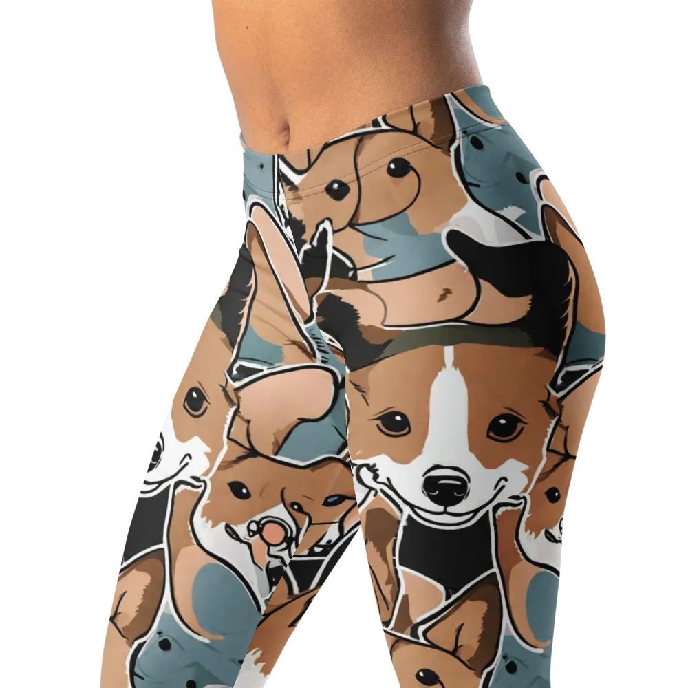 Canine Cabana on Leggings — Left Front
