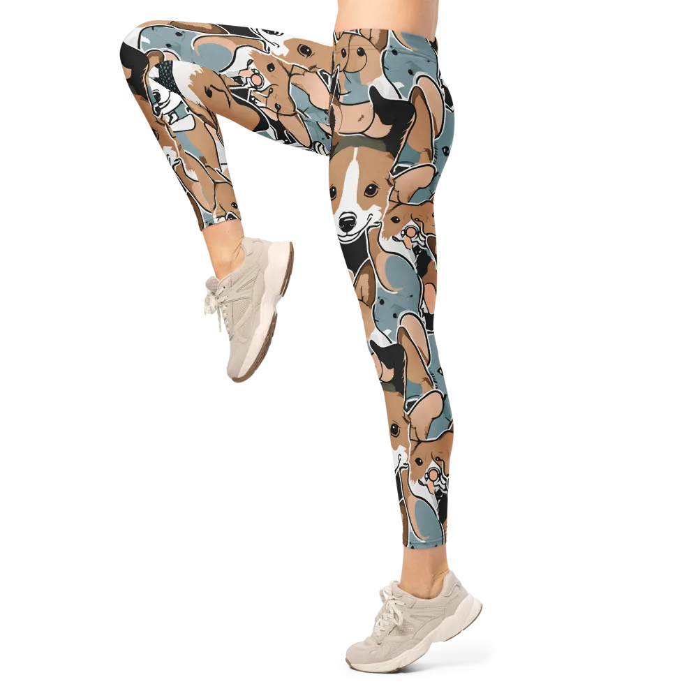 Canine Cabana on Leggings — Left