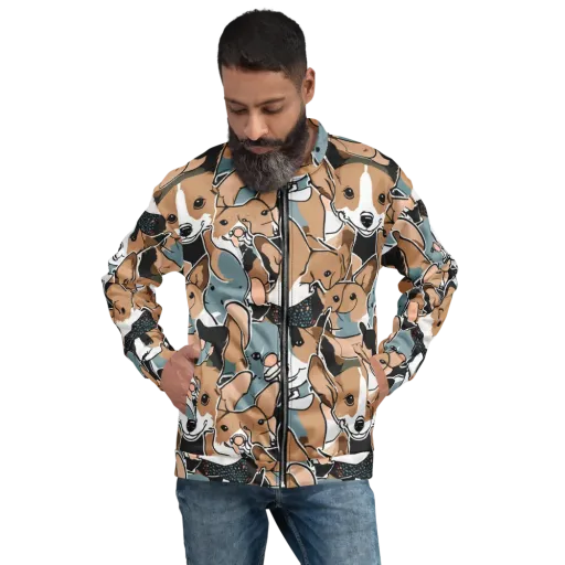 Canine Cabana on a Bomber Jacket