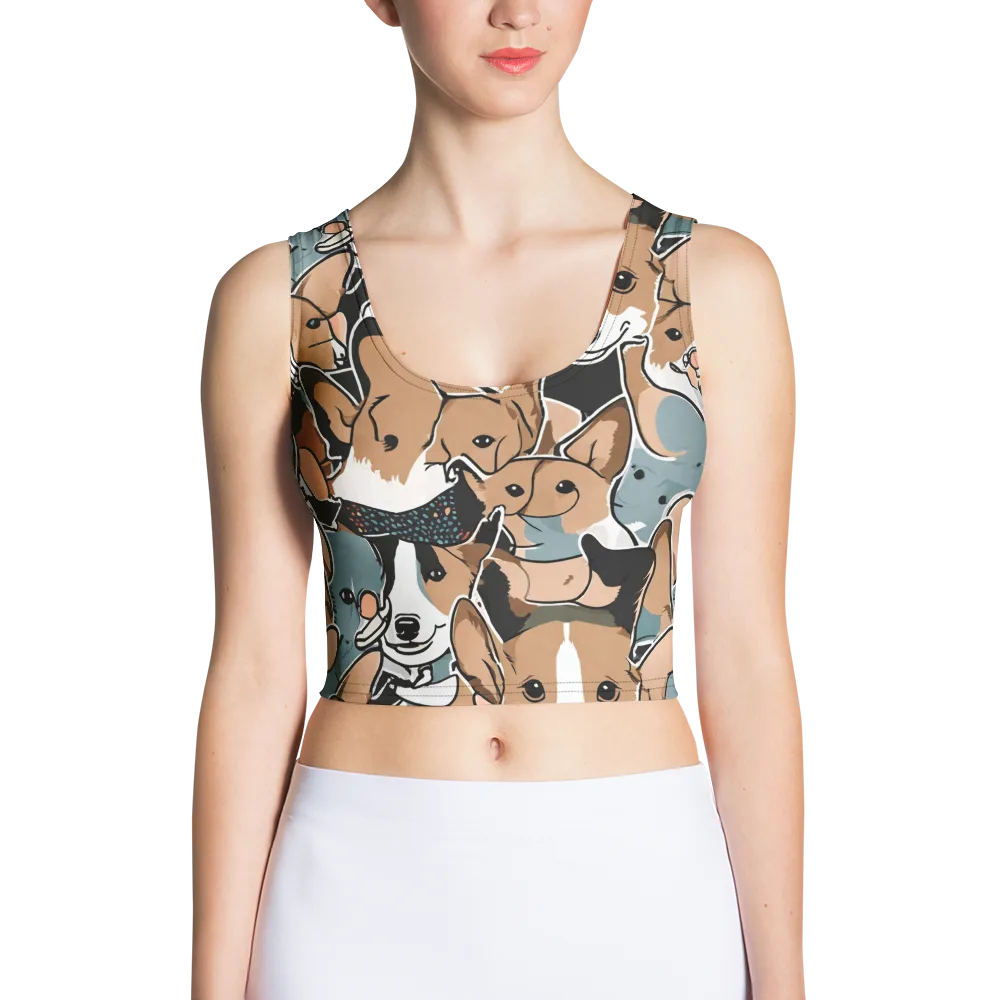Canine Cabana on Crop Top — Front