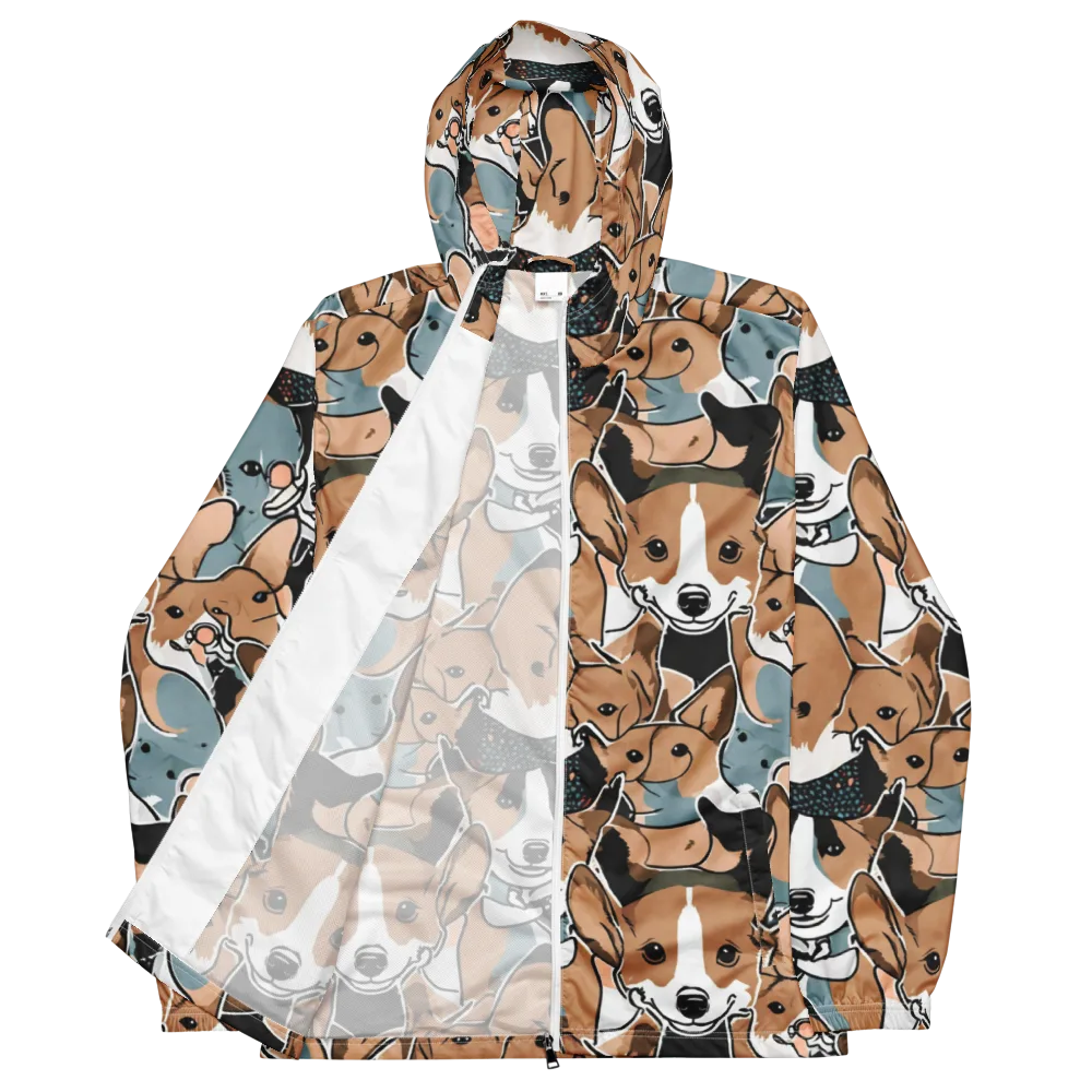 Canine Cabana on Men's Windbreaker — Front